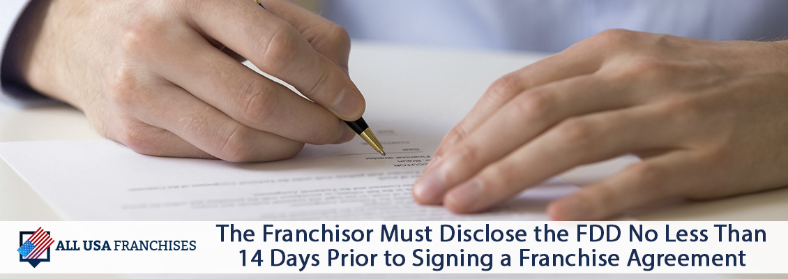 Franchisee Signing an FDD
