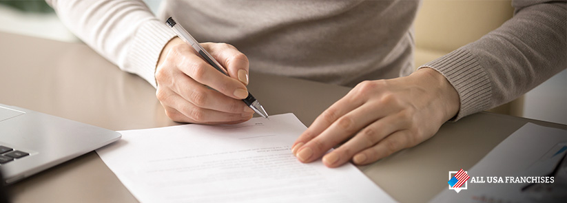 Franchisee Signing a Franchise Disclosure Document