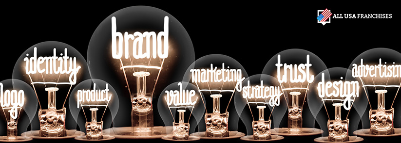 Light Bulbs With Words Relating to Franchise Marketing