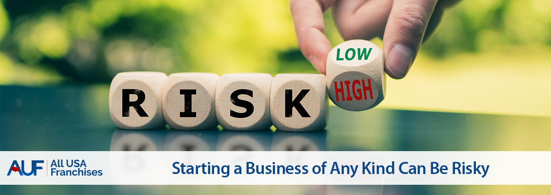 The Word Risk Written on Wooden Cubes and Last Cube as the Word High Witten on One Side and Low on the Other