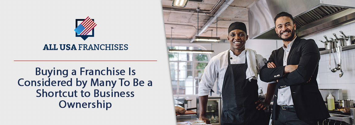 Smiling Chef Next To Franchisee Who's Satisfied and Proud To Be a Business Owner