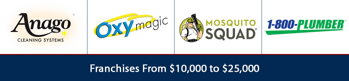 Cheap Franchises From $10,000 to $25,000: Anago, Oxymagic, Mosquito Squad, and 1-800-PLUMBER® + Air