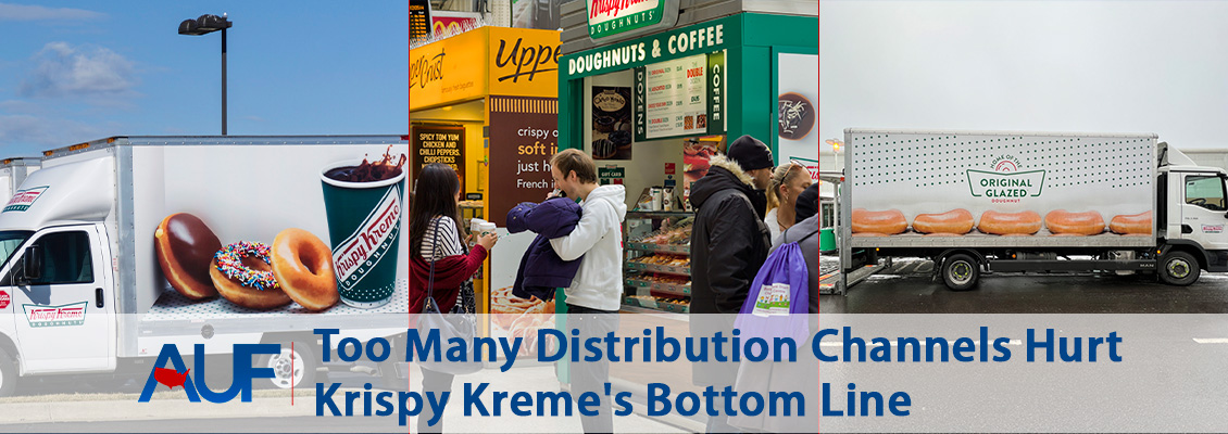 Various Krispy Kreme Trucks, Doughnut Stands, Exemplifying How Too Many Distribution Channels Hurt Their Bottom Line